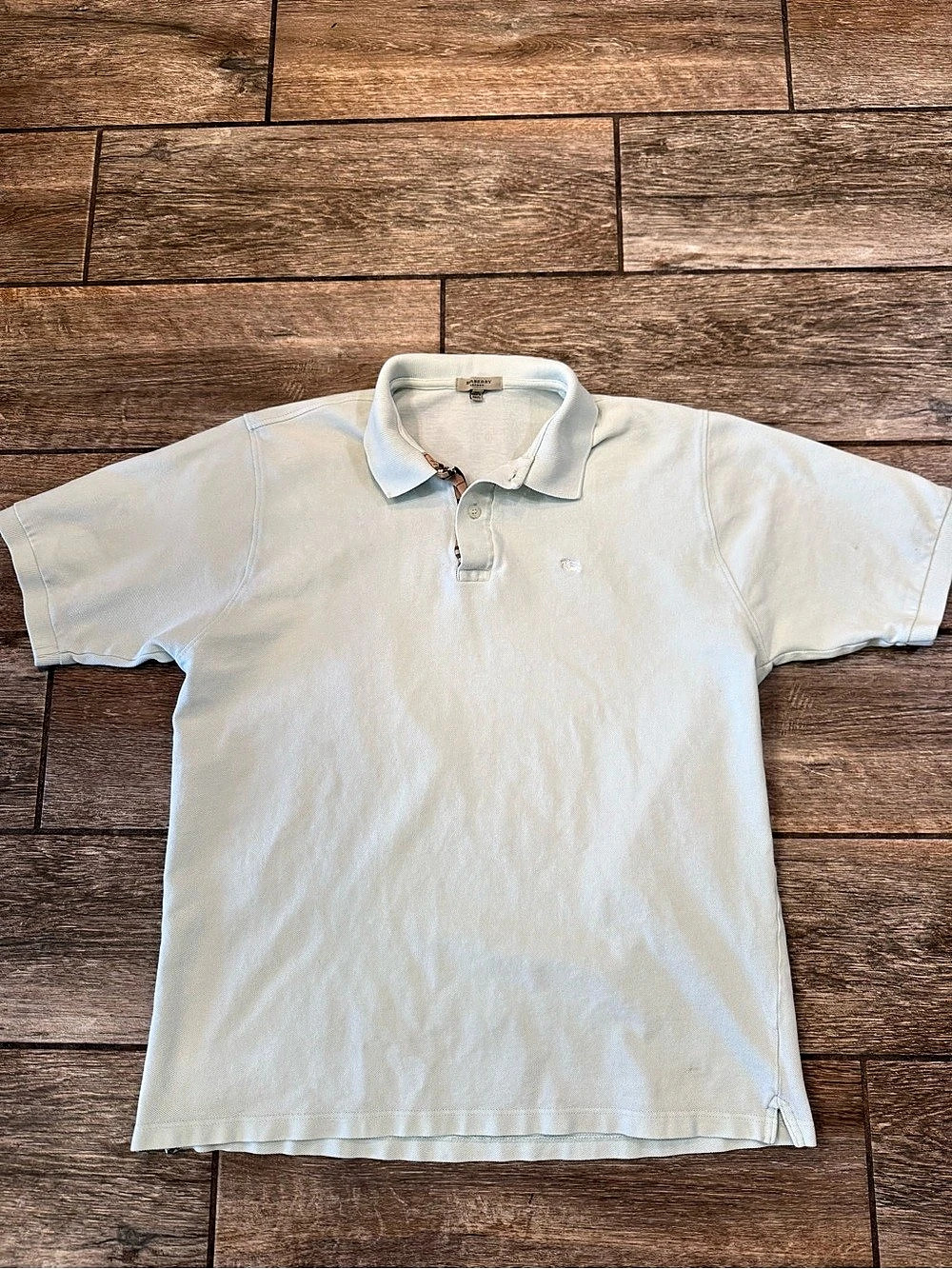 Burberry London Nova Check Placket Polo Shirt Cotton Polo Shirt White XL